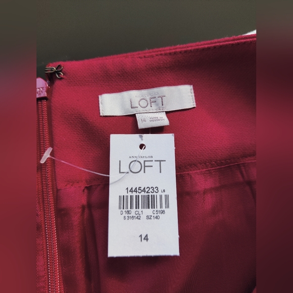 NWT Red LOFT Skirt - Picture 8 of 10